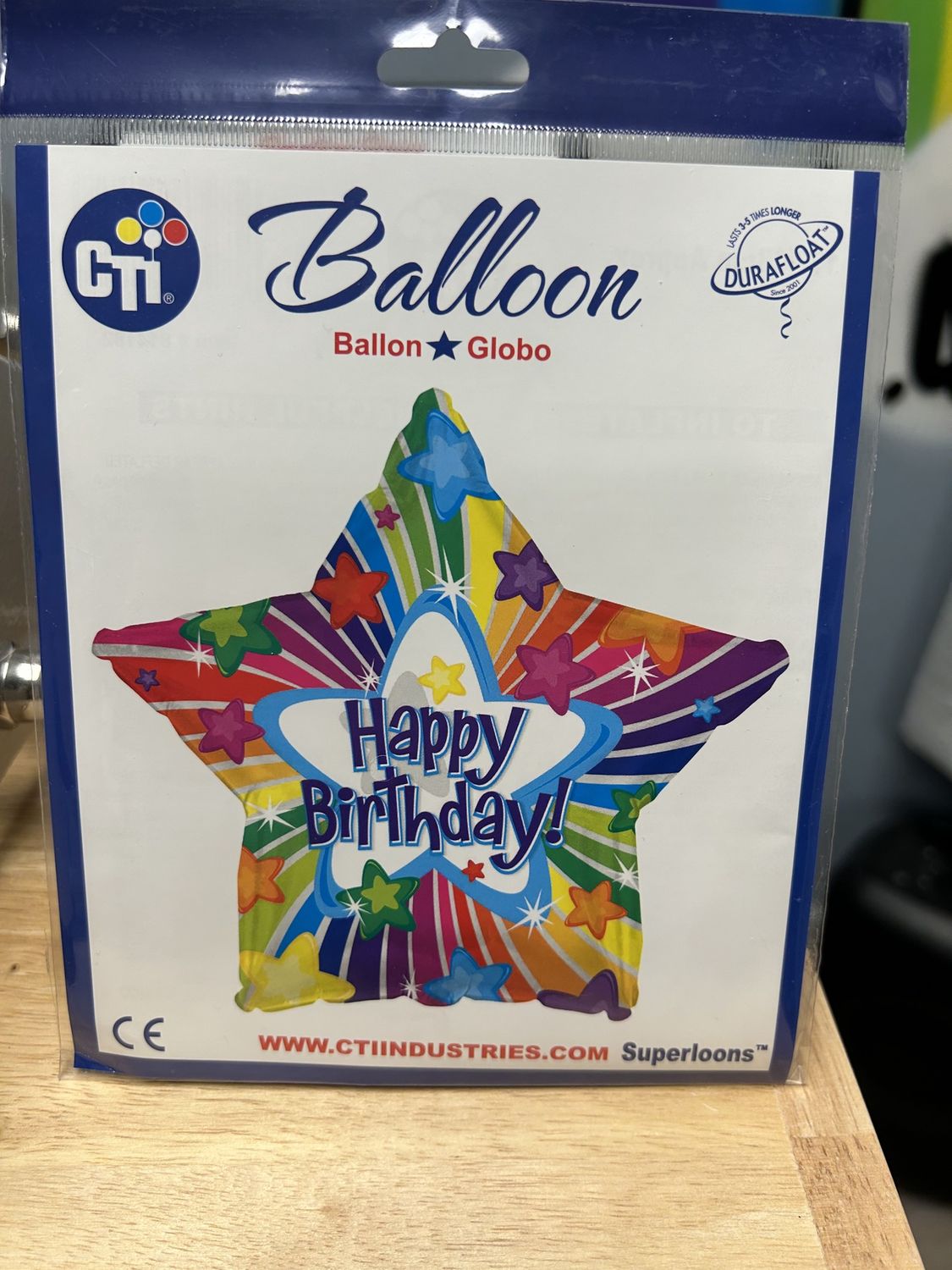Happy birthday star balloon