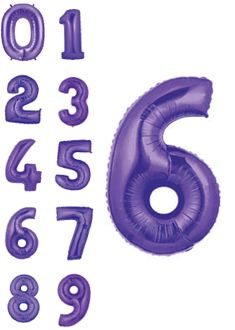 40&quot; Purple Number Balloons (504-1-9)