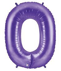 40&quot; Purple Number Balloons (504-1-9), Number: 0 (504)