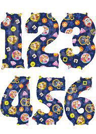 34&quot; Paw Patrol Number Balloons (507-1-5)