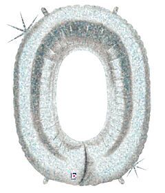 34&quot; Holographic Megaloon Number Balloons (510-1-9), Number: 0 (510)
