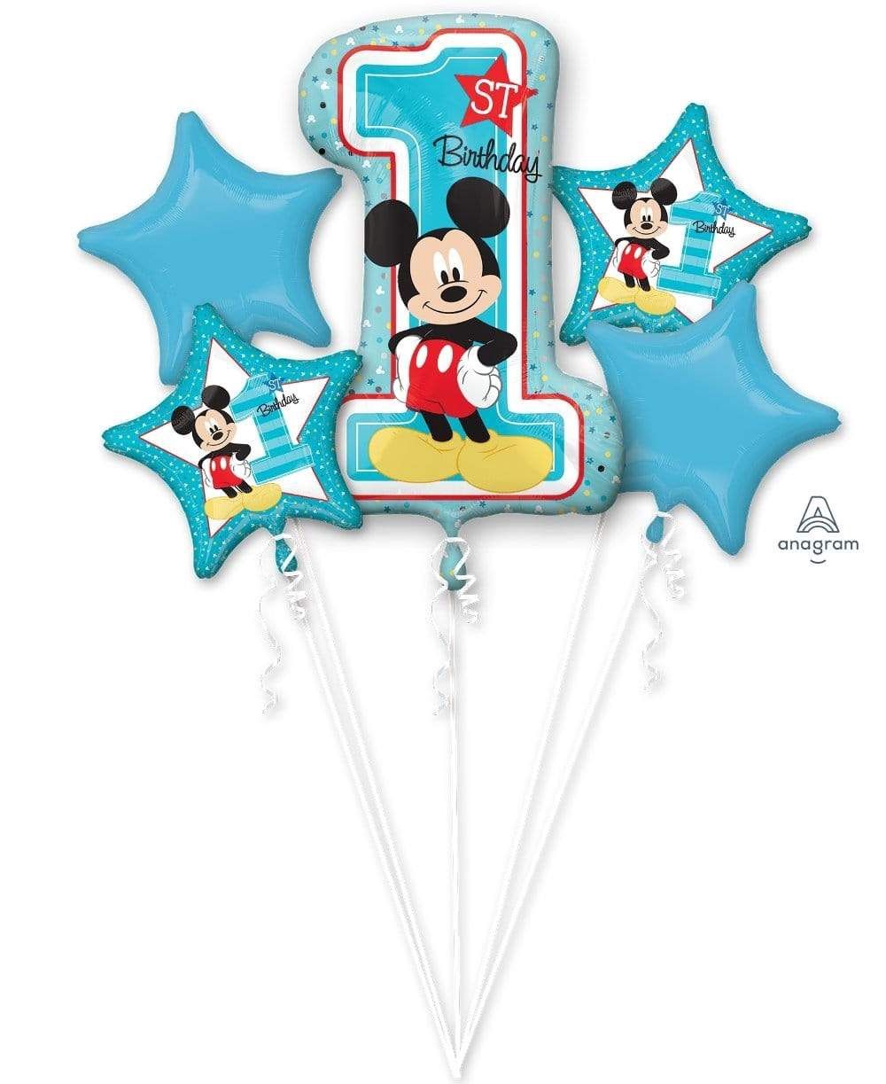 5PC Mickey 1st Birthday Bouquet(240)