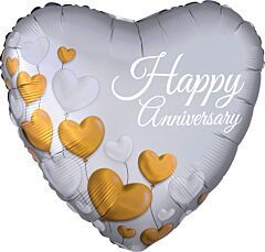 18&quot; Anniversary Platinum Hearts (1247)