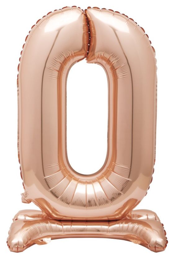 30&quot; Rose Gold Table Number (531-1-9), Number: 0