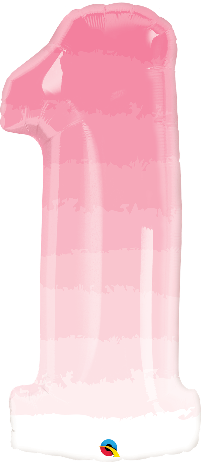 34&quot; Number 1 Pink Ombre (518-1-9)