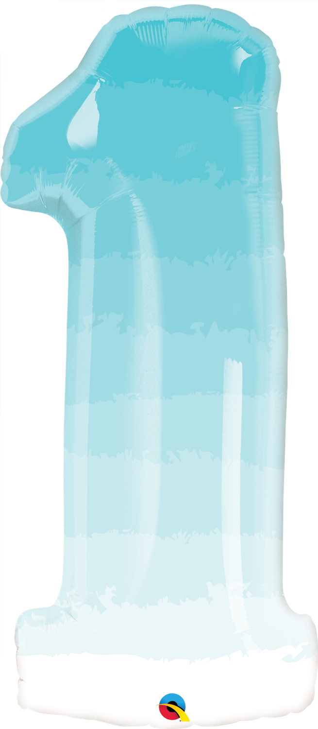 34&quot; Number 1 Blue Ombre (519-1-9)