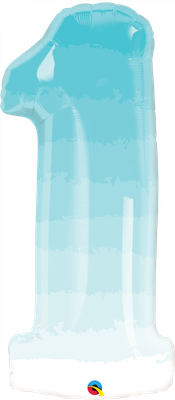 34&quot; Number 1 Blue Ombre (519-1-9)