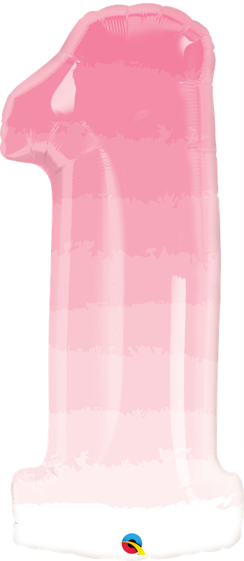 34&quot; Number 1 Pink Ombre (518-1-9)