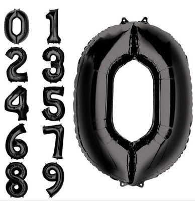 34&quot; Black Number Balloon (521-1-9)