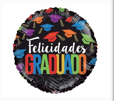 17&quot; Felicidades Graduado Black (141)