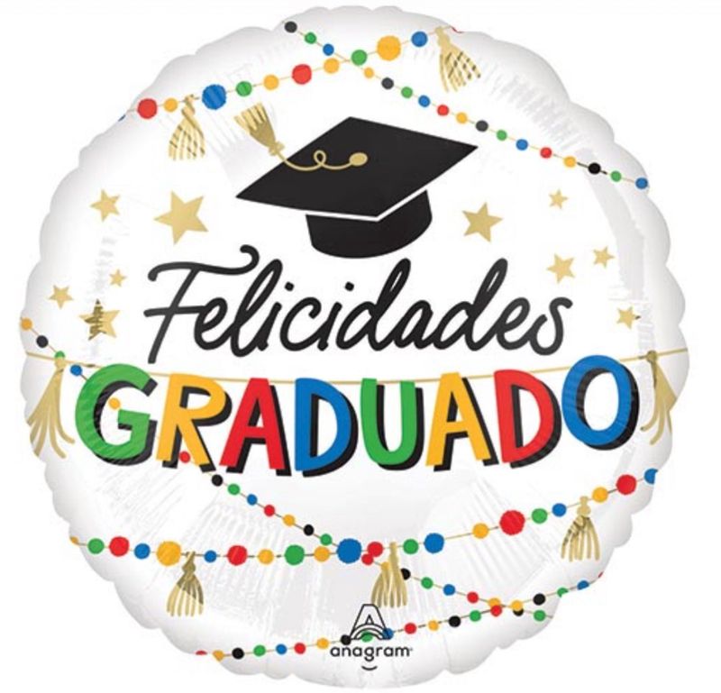 17&quot; Felicidades Graduado White (142)