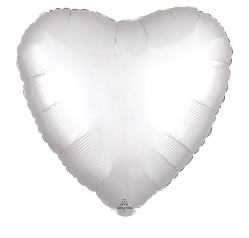 17&quot; White Satin Hearts