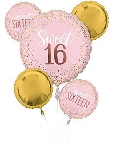 5PC Sweet 16 Blush Bouquet (328)