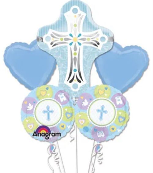 5PC Boy Christening Bouquet (345)
