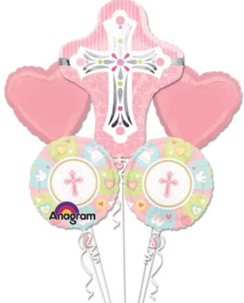 5PC Girl Christening Bouquet (346)