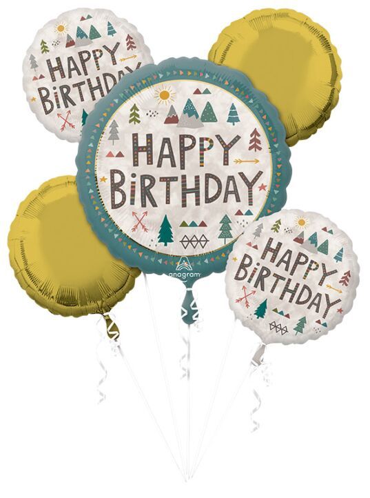 5PC Wilderness Birthday Bouquet (348)