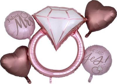 5PC Blush Wedding Bouquet (319)