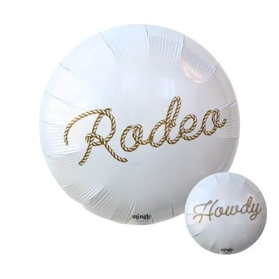 18&quot; White &quot;Howdy&quot; Standard Foil (1204)