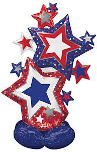 59&quot; Patriotic Star Cluster Airloonz