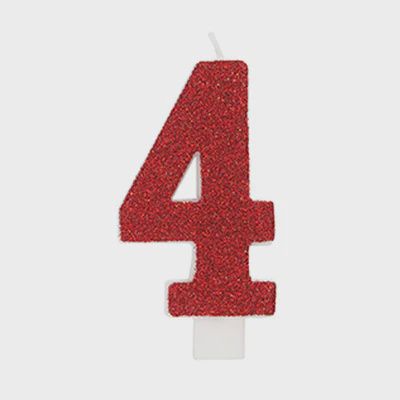 Number &quot;4&quot; Birthday Candles