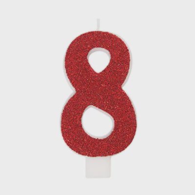 Number &quot;8&quot; Birthday Candles