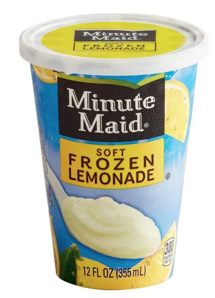 12oz Minute Maid Frozen Cups, Flavor: Lemonade