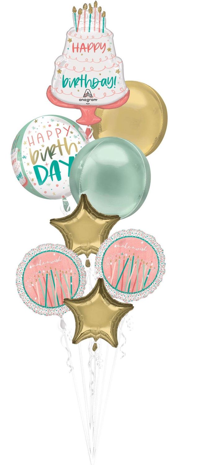 8PC Happy Cake Day Bouquet