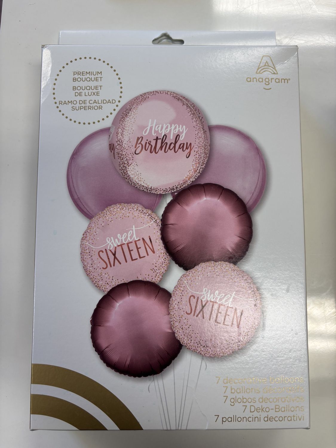 7PC Sweet 16 Blush Boquet