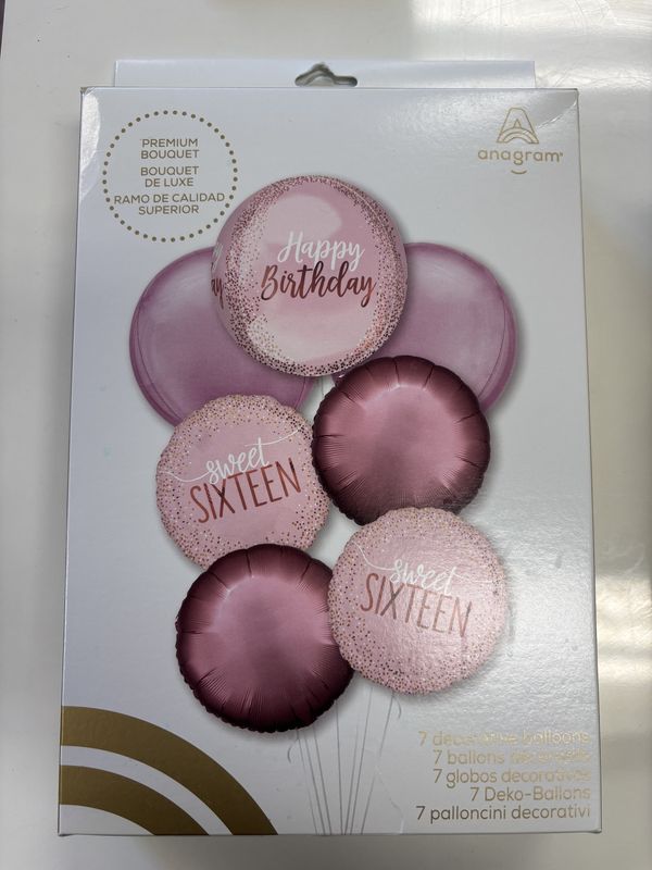 7PC Sweet 16 Blush Boquet