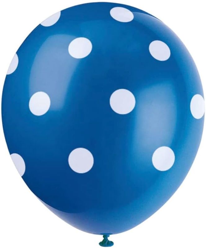 11&quot; Royal Blue Polka Dots latex