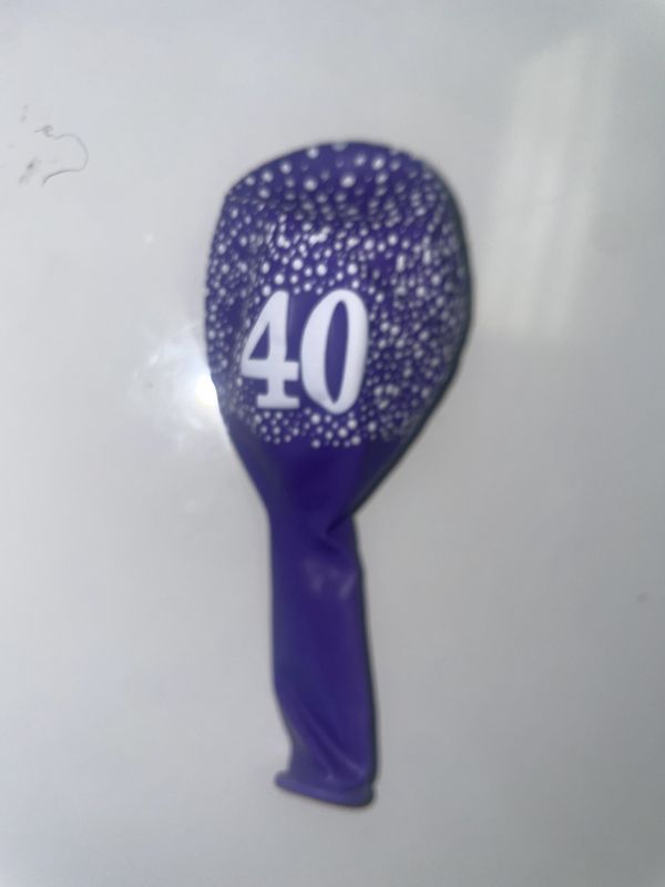 11&quot; 40th Birthday Printed Latex