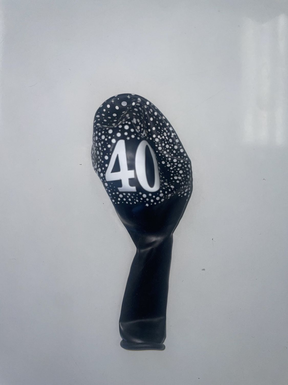 11&quot; 40th Birthday Printed Latex, Color: Black