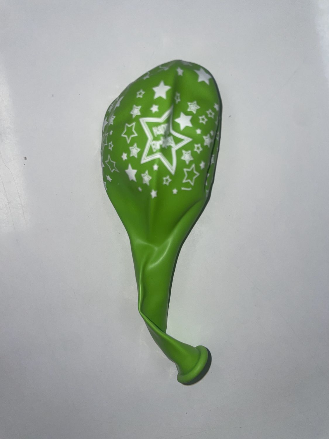 11&quot; HBD Printed Latex Stars, Color: Lime Green