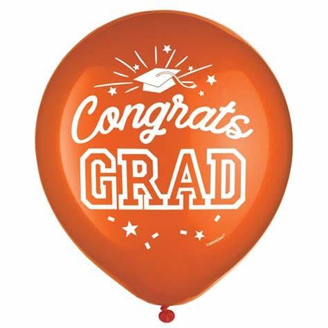 15ct Orange Congrats GRAD