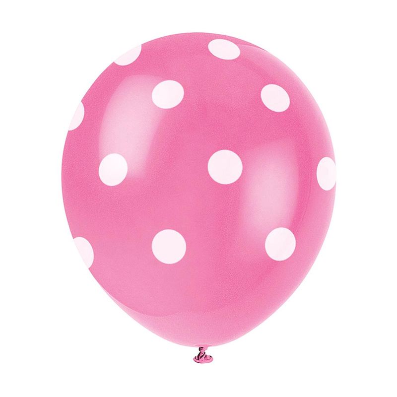 11&quot; Light Pink Polka Dot latex