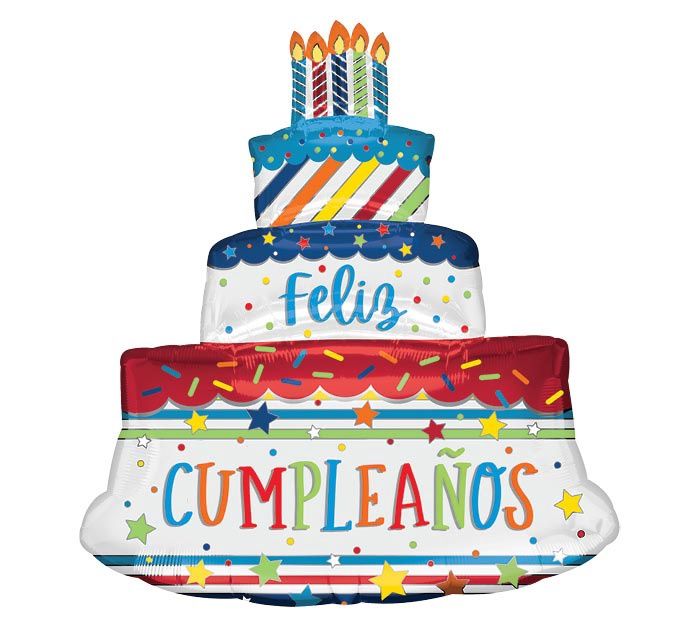 32&quot; PKG SPA BIRTHDAY TRIPLE LAYER CAKE