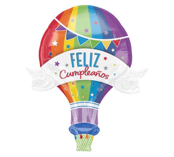 39&quot; PKG FELIZ CUMPLEANOS HOT AIR BALLOON