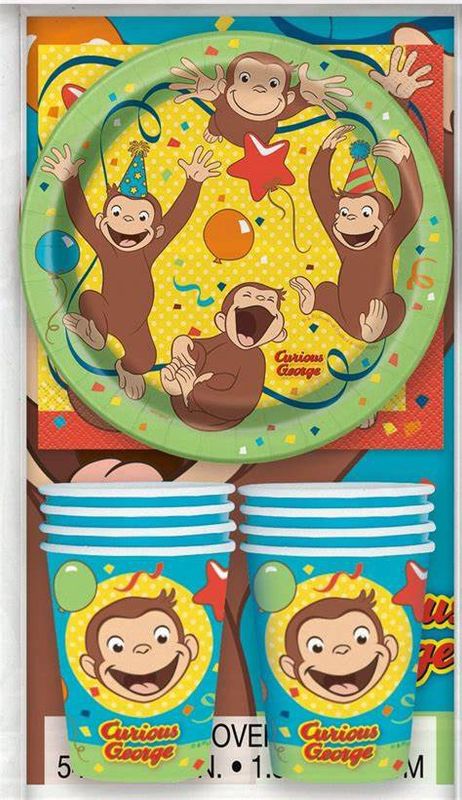 8pc Curious George Party Pack