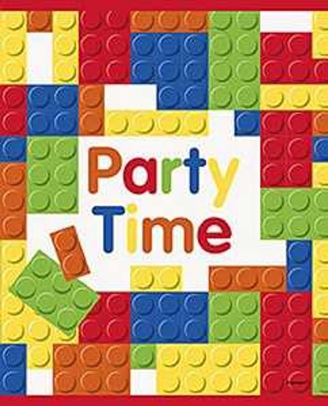 8ct Blocks Party &quot;Party Time&quot; Loot Bags