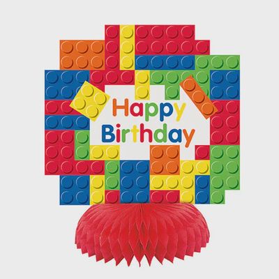 3ct Building Blocks Birthday Mini Honeycomb