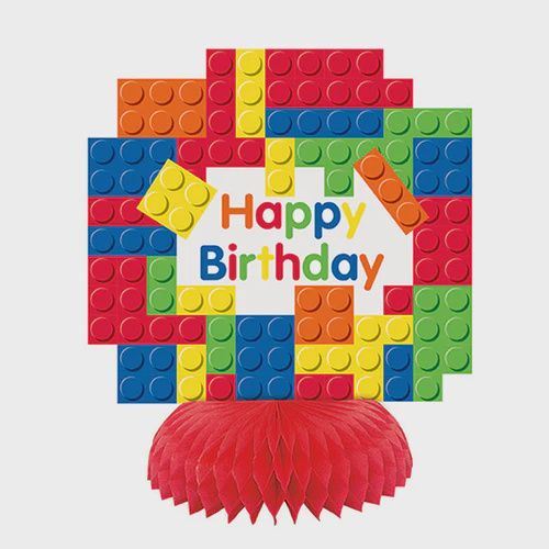 3ct Building Blocks Birthday Mini Honeycomb