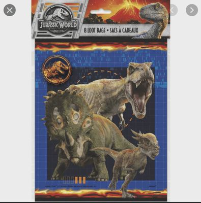 Jurassic World 8pc Loot Bags