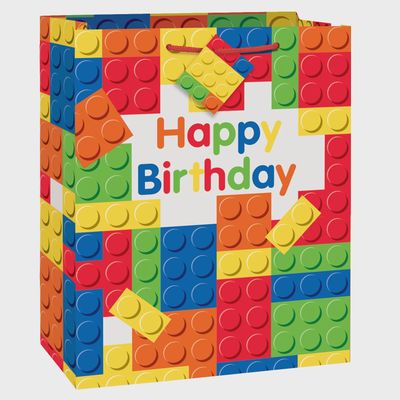 Building Blocks BIrthday Large Gift Bags