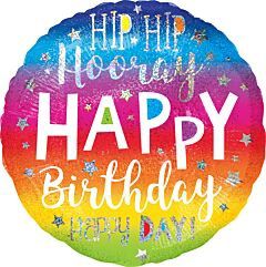 17&quot; Hip Hop Hooray Birthday Holographic (1159)