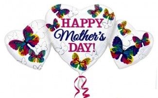 34" HMD Heart Trio with Butterflies