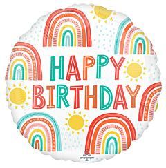 17&quot; Retro Rainbow Birthday (1174)