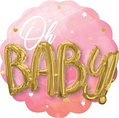 28&quot; Pink Oh Baby Girl 3D (1045)