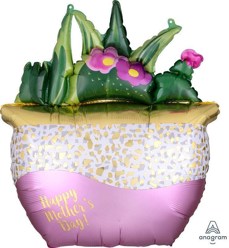 26&quot; Happy Mother&#39;s Day Satin Succulents Foil Balloon