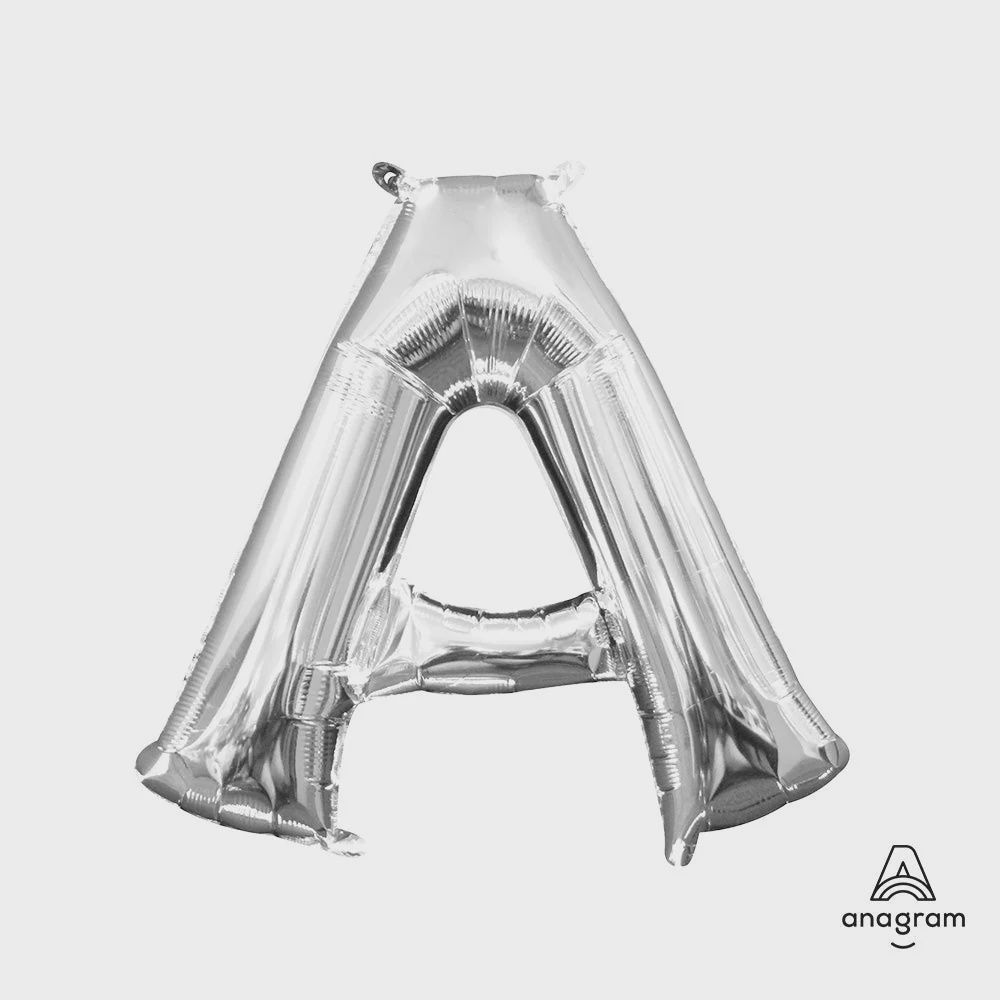 16&quot; Silver Air-filled Letters, Letter: A