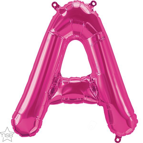 16&quot; Magenta Small Letters, Letter: A